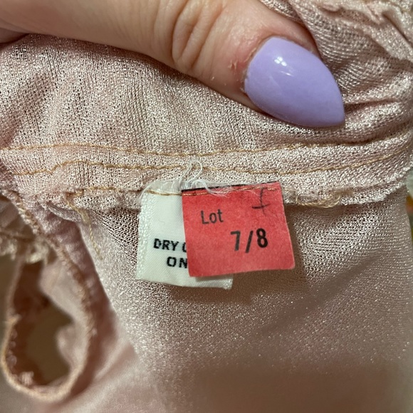 Vintage 1970s Light Pink dress. Size 7/8 ALERT needs new zipper - Picture 5 of 6